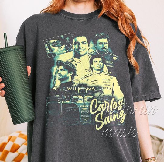 Carlos Sainz Shirt, Vintage Style Tee, Gift for Her/Him
