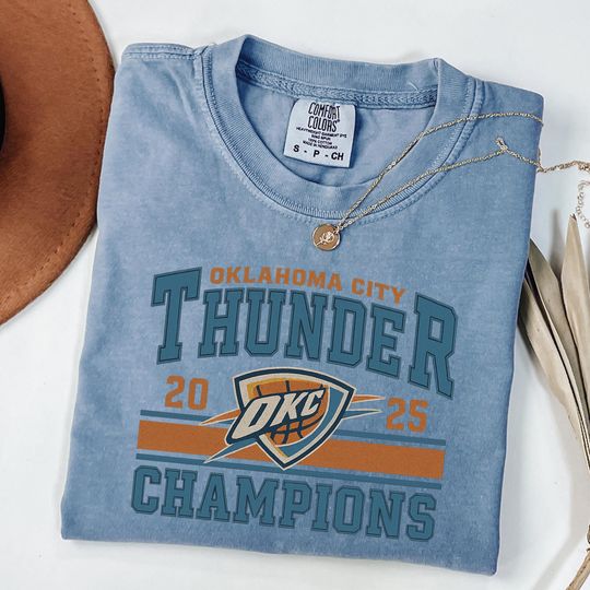 Oklahoma City Thunder Champions 2025 Shirt, NBA Finals Winner Tee, Vintage Basketball Fan Tshirt, Thunder Merch Gift, OKC NBA 2025 Shirt