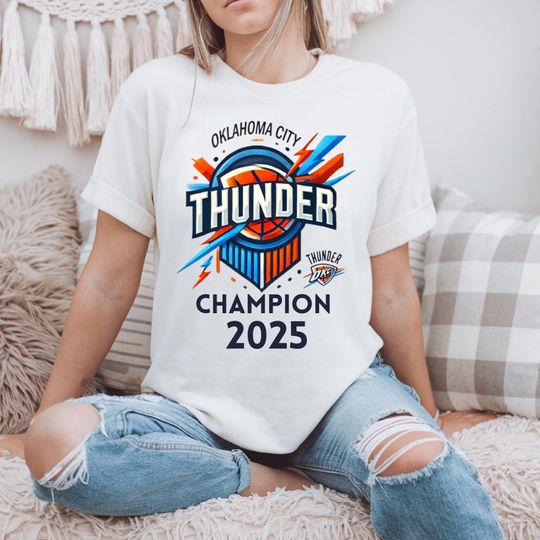 Thunder  Shirt, OKC Basketball World Champs Tee ,2025 Champion Shirt ,Oklahoma City Sports Fan Gift Thunder SGA Shirt, Vintage OKC Shirt