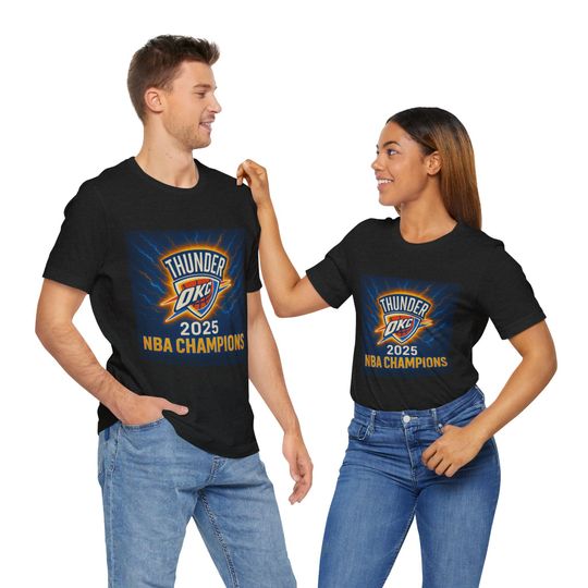 2025 NBA Champions OKC Thunder Unisex T-Shirt, Basketball Fan T-Shirt, Short Sleeve Top
