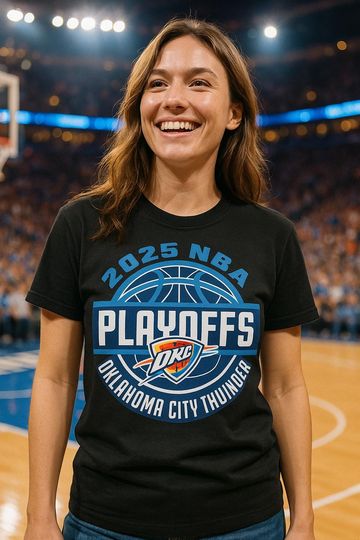 OKC Thunder NBA Playoffs T-Shirt, Basketball Apparel, Game Day Shirt