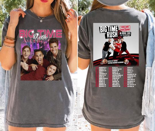 Retro Big Time Rush Shirt, Big Time Rush fans, Rush Tour Shirt, Big Time Rush T-shirt, Big Time Rush shirt, Big Time Rush Band Pop Music Fan