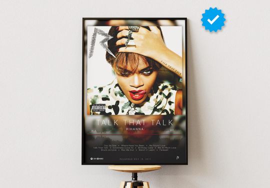 Rihanna Poster | Talk That Talk Poster | Album Poster Prints | Wall Decor Posters | Album Cover | Pop Music Poster