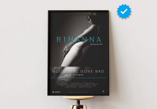 Rihanna Poster | Good Girl Gone Bad Poster | Album Poster Prints | Wall Decor Posters | Album Cover | Pop Music Poster