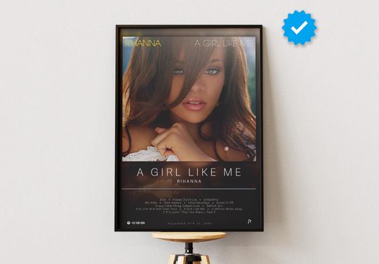 Rihanna Poster | A Girl Like Me Poster | Album Poster Prints | Wall Decor Posters | Album Cover | Pop Music Poster
