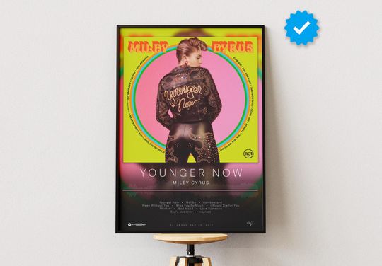 Miley Cyrus Poster | Younger Now Poster | Album Poster Prints | Wall Decor Posters | Album Cover | Pop Music Poster