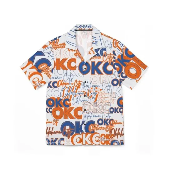 Hawaiian Shirt, Timeless Vibrant Okc / Thunder Camp Shirt Gift for Everyday