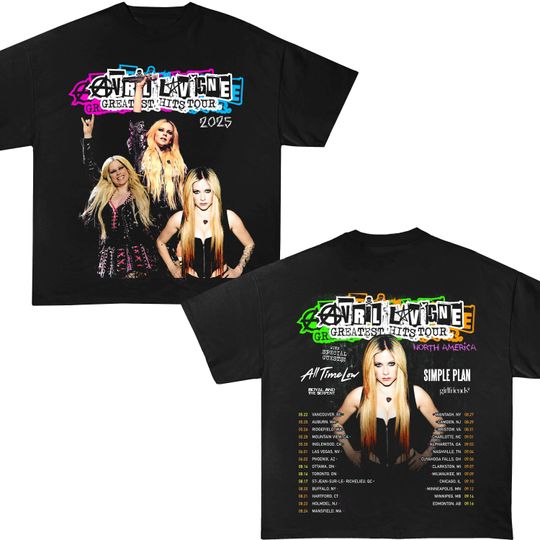 Avril Lavigne Greatest Hits Tour 2025 Shirt, Avril Lavigne 2025 Concert, Avril Lavigne Fan Shirt, Avril Lavigne Merch, Avril Lavigne Shirt