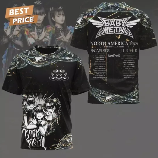 Babymetal North America 2025 With Special Guests 3D T-Shirt
