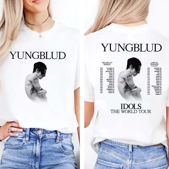 Yungblud Tour 2025, New Album IDOLS Tour, Yungblud Merch, Rock Concert T-Shirt