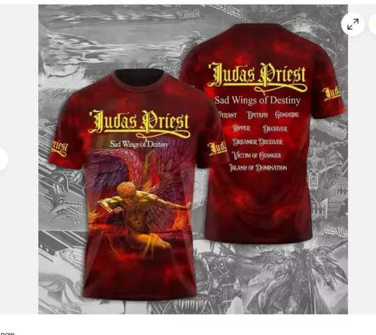 Judas Priest Rock Band Sad Wings Of Destiny 2025 hot shirt 3d, cute gift dad 3d