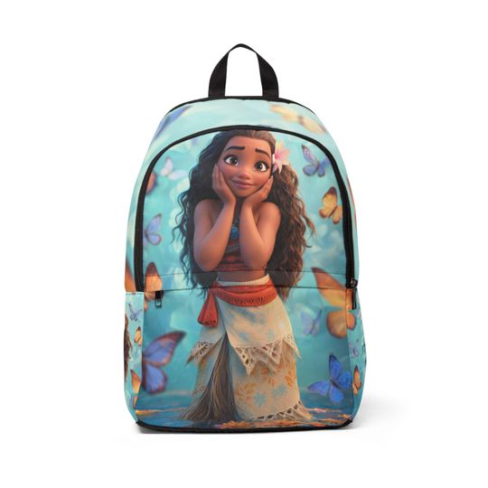 Moana-Inspired Unisex Fabric Backpack for Kids, School and Travel