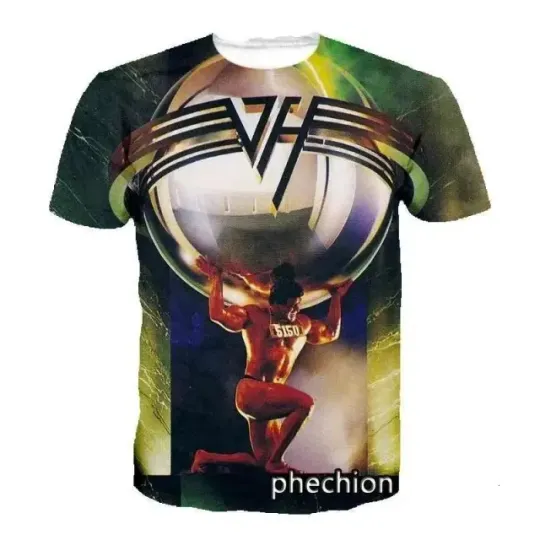 van Band 3D printed hip-hop summer T-shirt