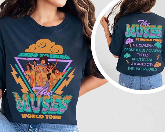 Vintage Hercules Muses 97 World Tour Double Sided T-Shirt