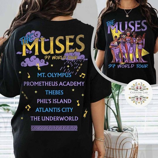 Two-Sided Disney Hercules The Muses World Tour Shirt