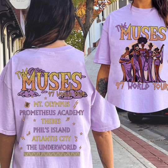 Retro Disney Hercules Muses 97 World Tour T-Shirt, Disney Diva Concert Shirt, Disney Girl Trip Tee