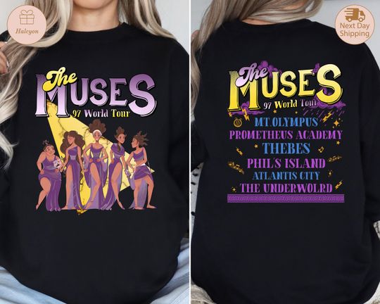 Vintage Hercules The Muses 97 World Tour T-Shirt, Disney Hercules Diva Shirt