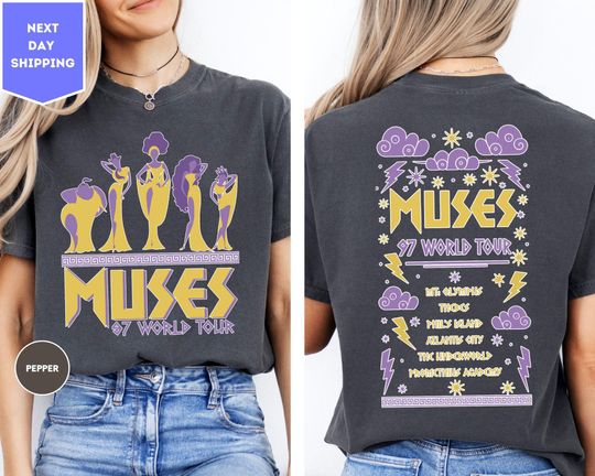 Comfort Colors Hercules Disneyland Double Sided T-Shirt, Megara Movie Shirt, Disneyworld Trip Shirt