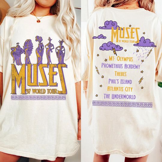 Muses Team Hercules 97 Tour Double Sided T-Shirt – Retro Comfort Color Unisex Tee