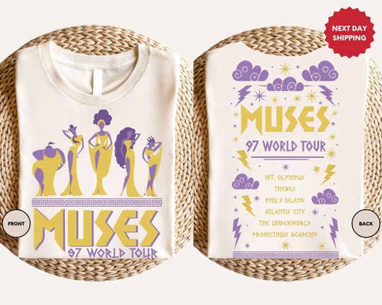 Vintage Hercules Muses 97 World Tour Double-Sided T-Shirt