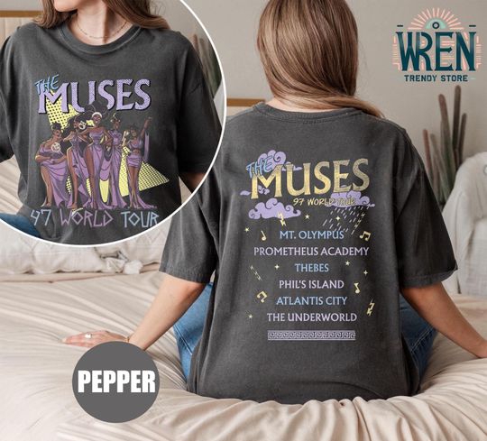 Retro Disney Hercules Muses World Tour Comfort Color T-Shirt