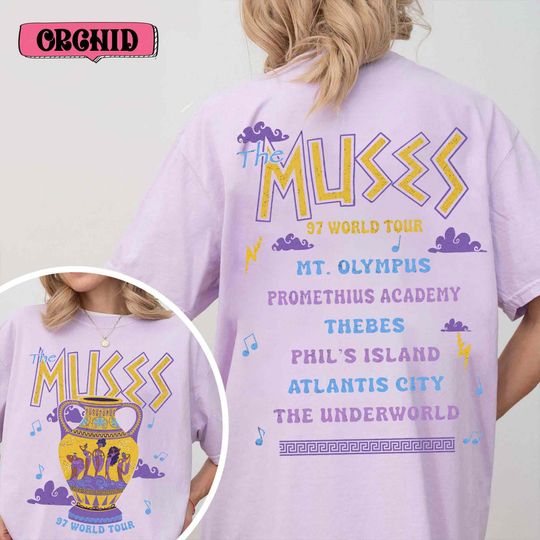 Two-Sided Retro Disney Hercules Muses World Tour Shirt