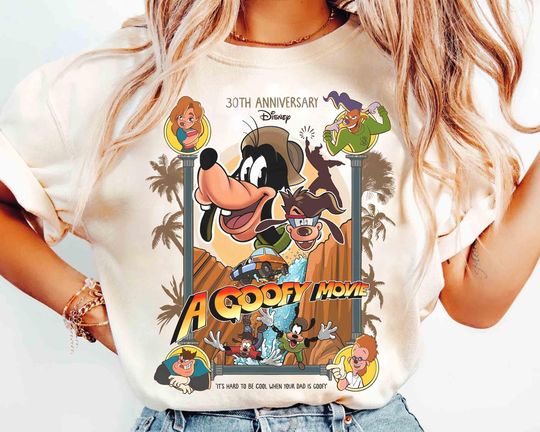 Retro Disney A Goofy Movie 30th Anniversary Shirt, Max Goofy and Roxanne Tee, Powerline Stand Out World Tour 95, Disneyland Family Trip 2025