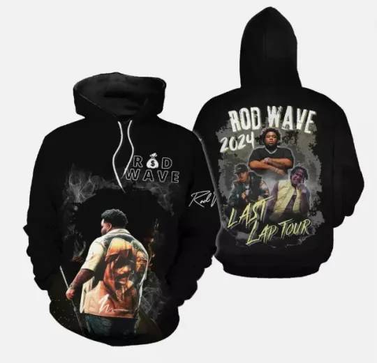 2024 Rod Wave The Last Lap Tour All Over Hoodie 3d - all printed, hot 2025