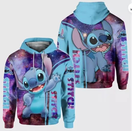 Stitch Ohana Means Family 3D HOODIE