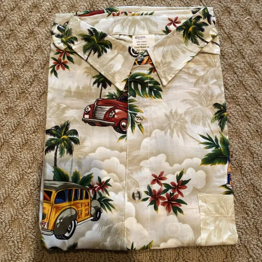 Brand New Rare Corona Extra Woodie Car Beach Hawaiian Shirt Mens XL Retro