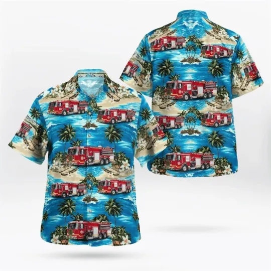 Alpha NJ Alpha Volunteer Fire Station 82 Hawaiian Shirt 8211 Gifts For Fi