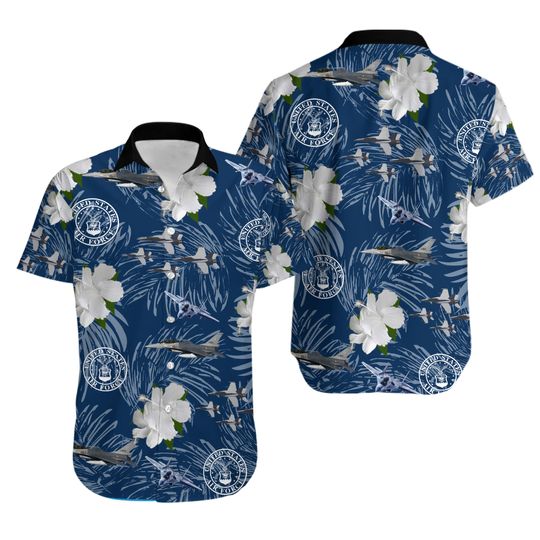 US Air Force Hawaiian Shirt Tropical Hawaii Beach Summer Shirt Best Gift