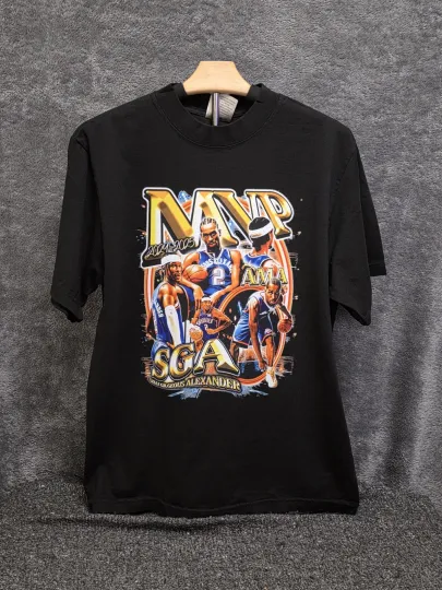 Custom Shakawear Garment Dye T-Shirt - Shai Gilgeous-Alexander OKC MVP