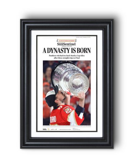 2025 Florida Panthers Stanley Cup Champions "A DYNASTY IS BORN!" UnFramed Newspaper Style