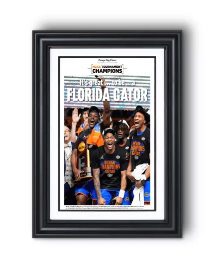 2025 Florida Gators NCAA Basketball Champions - Front Page Newspaper Style
