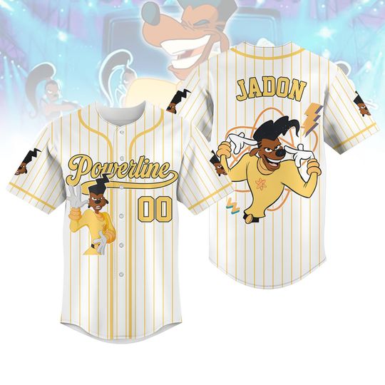 Custom Disney Characters Baseball Jersey, A Goofy Movie Jersey, Disneyland Family Matching Shirt