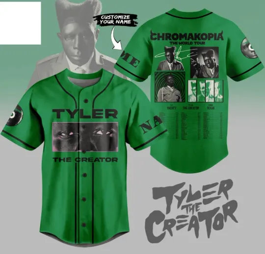 Tyler The Creator Chromakopia World Tour Baseball Jersey