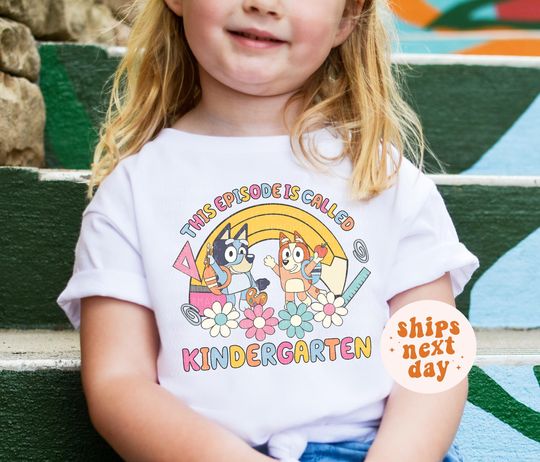 Discover Kindergarten Blue Back To School T-Shirt for Kids First Day
