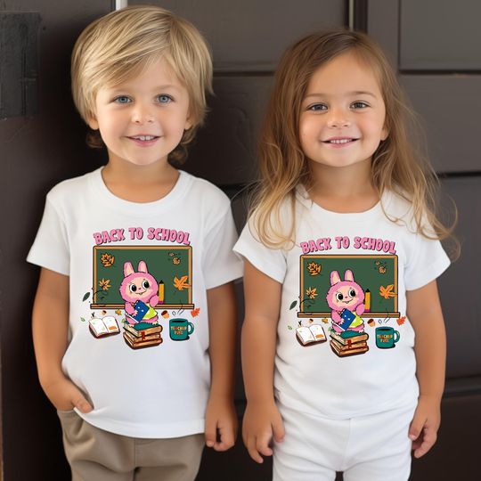 Labubu Back to School Teacher Bunny T-Shirt, Cute Autumn Classroom Tee