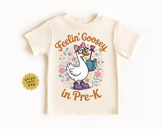 Goose Teacher Shirt Silly Pre-K Teacher Tee Comfort Colors Pre-K Teacher Gift Back to School Shirt Floral Funny Pre-K Teacher Team Shirts
