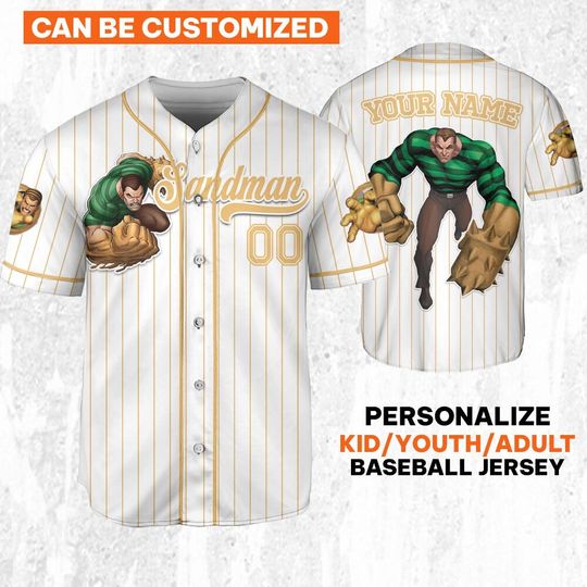 Sandstorm Fury Rise From The Dust Sandman Jersey, Hero Sport Shirt, Marvel Matching Baseball Team Outfit