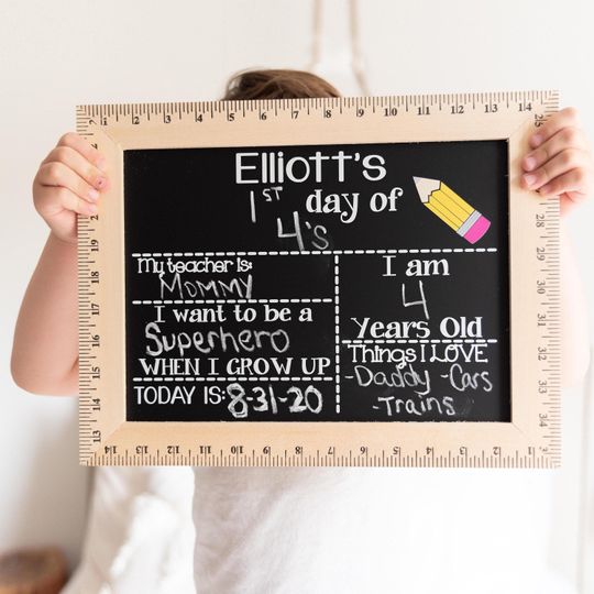 Discover First Day of School Sign, First Day Last Day of School Chalkboard, First and Last Day, Back to School, 1st Day of Kindergarten, Preschool