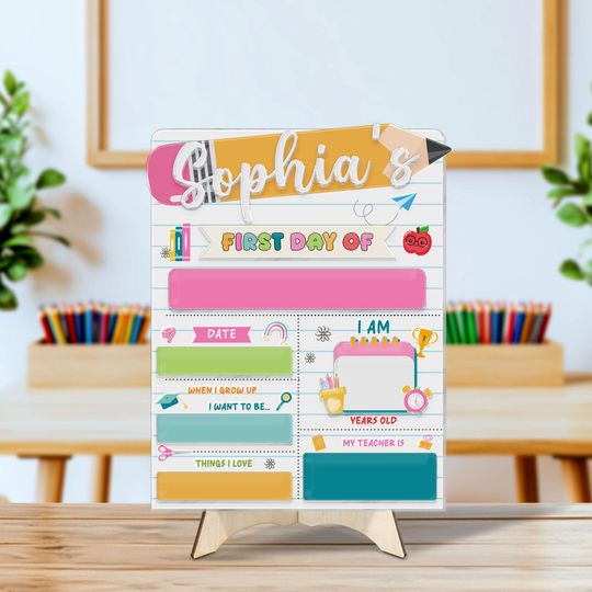 Customized Acrylic First and Last Day of School Signs, Back to School Board, Kindergarten First Day Sign