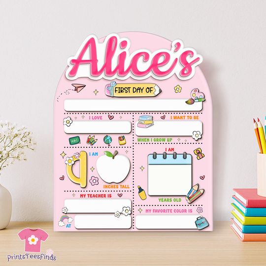 Custom First Day And Last Day Of School Sign, Reusable First Day Of School Sign, Back To School Photo Prop, 1st Day School Acrylic Board