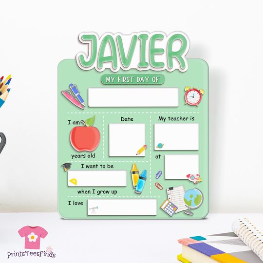 Custom First And Last Day School Sign, Back To School Acrylic School Sign, Kindergarten 1st Day of School Board, Back To School Photo Prop