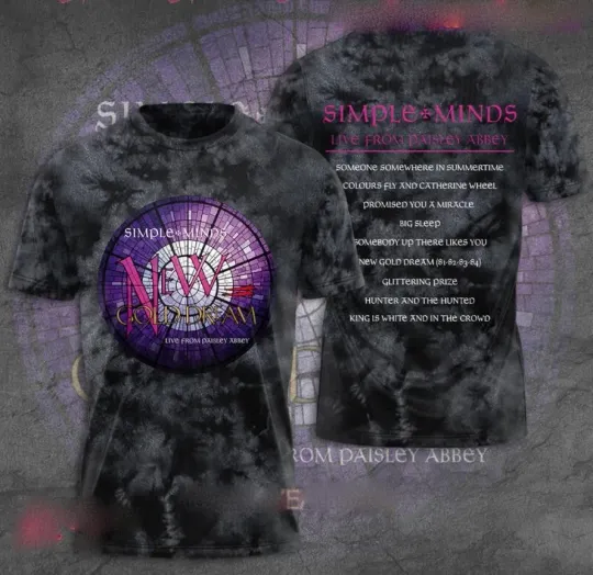 Simple Minds Paisley Abbey 3D T-Shirt Gift For Fans Unisex All Sizes