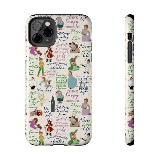 Peter Pan Inspired iPhone Case - Tinkerbell, Wendy, Captain Hook, Smee