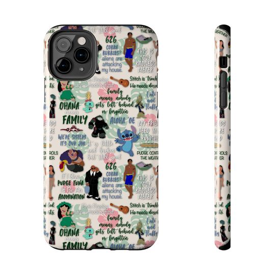 Lilo and Stitch Inspired Phone Case Gift Inspired Fan Art Movie Disneyland Magic Kingdom World Iphone Aloha Ohana 626