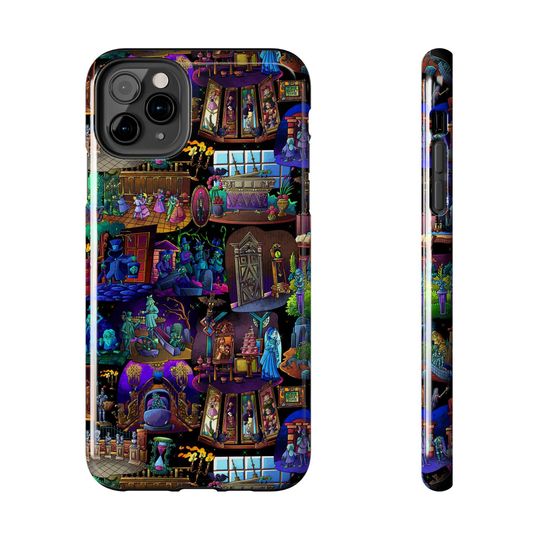 Haunted Mansion Ride Disneyland Phone Case Gift Inspired Fan Art Movie Disneyland Parks Kingdom World Hitchhiking Ghosts leota bride
