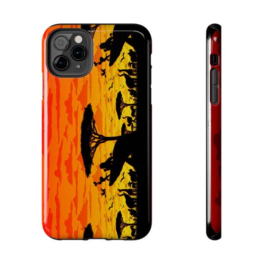 Lion King Silhouette Shadow Phone Case Disneyland World Kingdom Gift Inspired Fan Art Movie Simba Scar Mufasa Parks